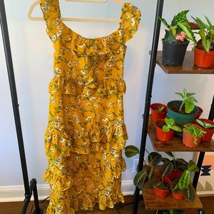Tularosa Lily Dress in Yellow Dolly Floral